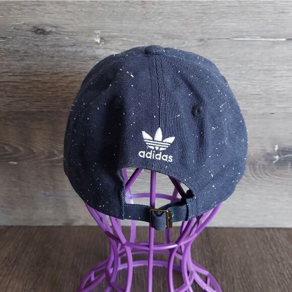 Adidas Trefoil Hat Strapaback Cap Navy Blue Speckled Spots Activewear - Picture 4 of 6
